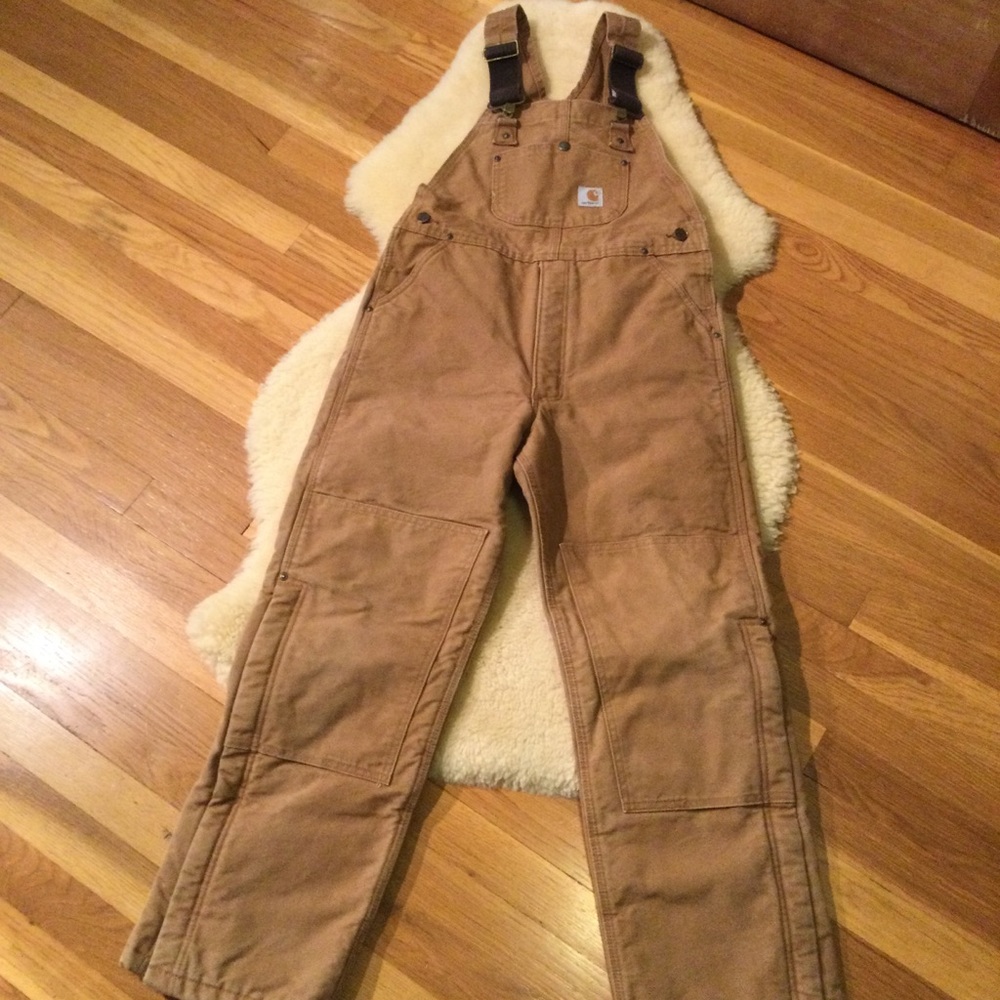 Carhartt youth insulated brown overalls